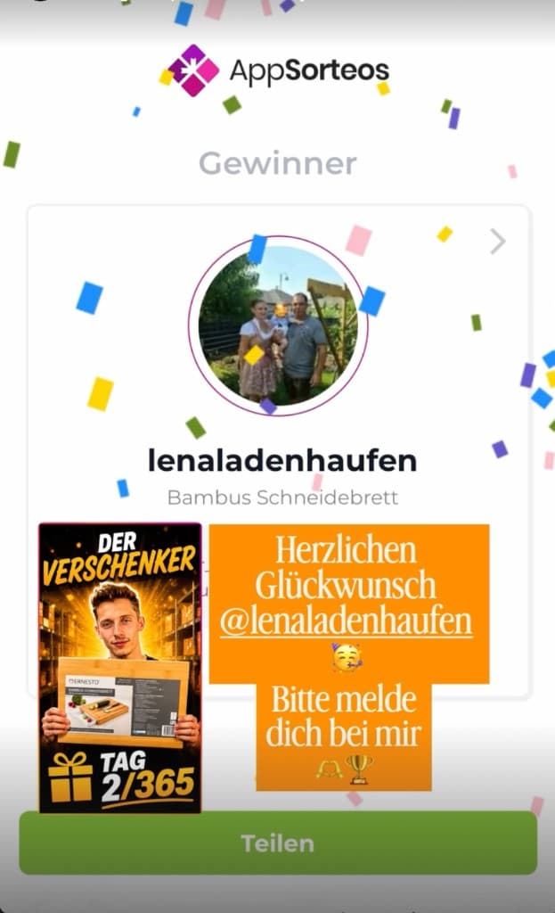 Gewinner-Highlight Tag 2 – Bambus Schneidebrett