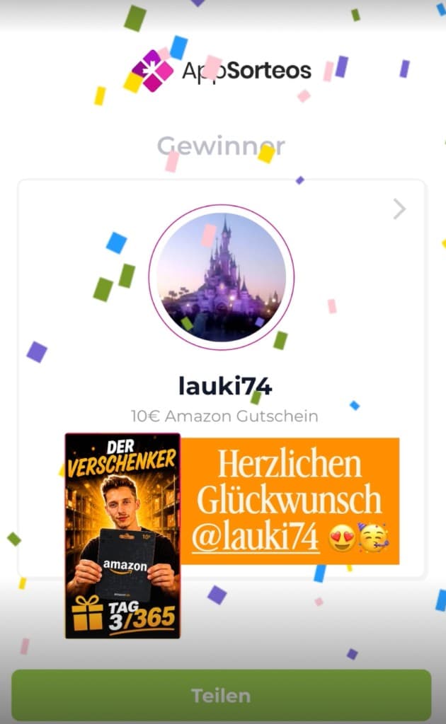 Gewinner-Highlight Tag 3 – Amazon-Gutschein